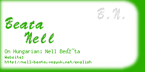 beata nell business card